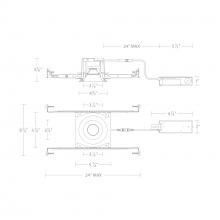 WAC Canada R3BRDN-NWD-BK - Ocular 3.0 Dim-to-Warm Round Downlight Trim and Remodel Housing with New Construction Frame-In Kit