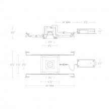 WAC Canada R3BSD-NCS-BN - Ocular 3.0 5CCT Square Donwlight Trim and Remodel Housing with New Construction Frame-In Kit and D