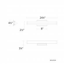 WAC Canada WS-62524-30-BN - Boulevard Bath & Wall Sconce