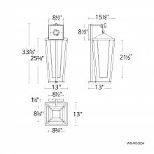 WAC Canada WS-W33534-27-BK - Manchester Outdoor Wall Sconce