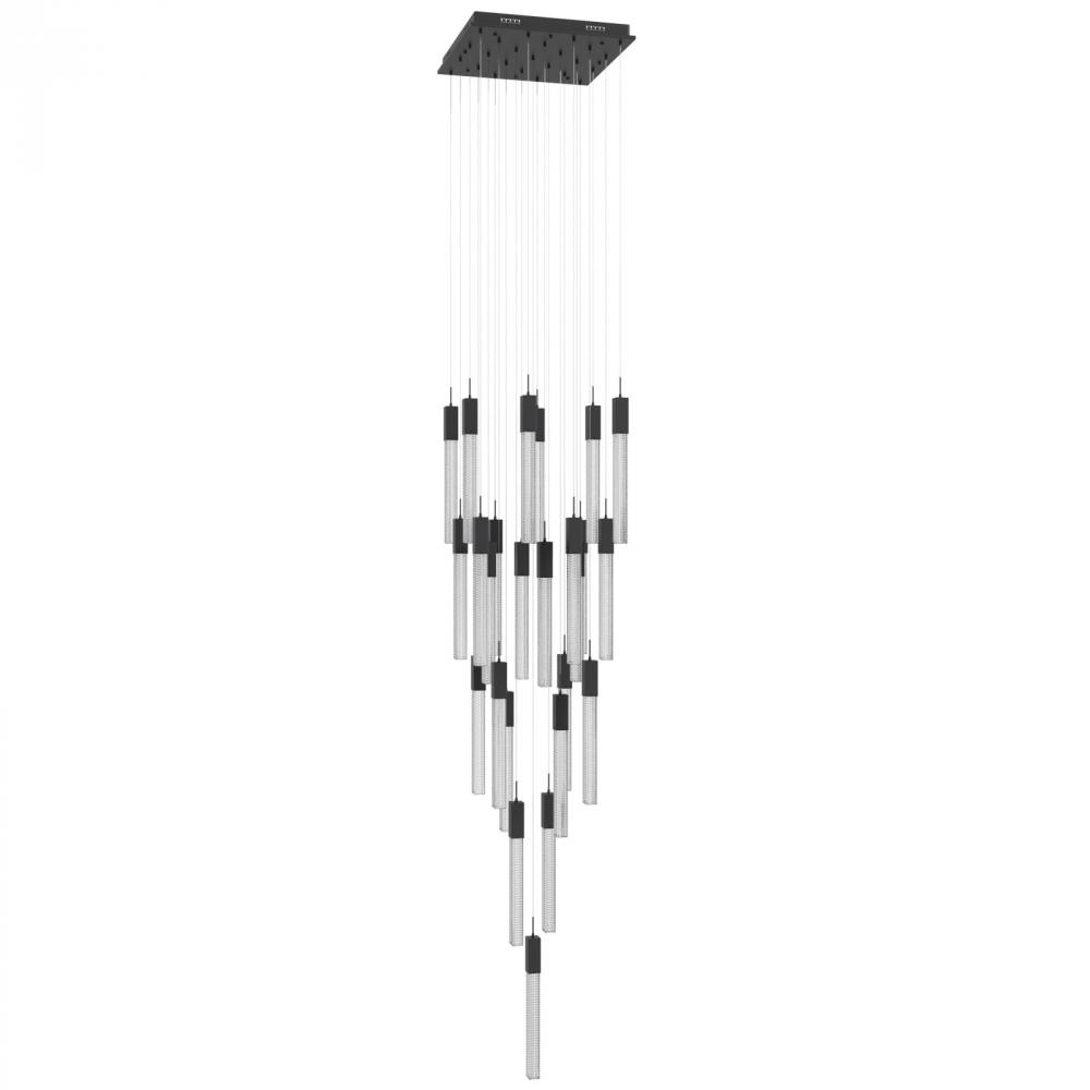 Boa Collection Black 25 Light Pendant Fixture