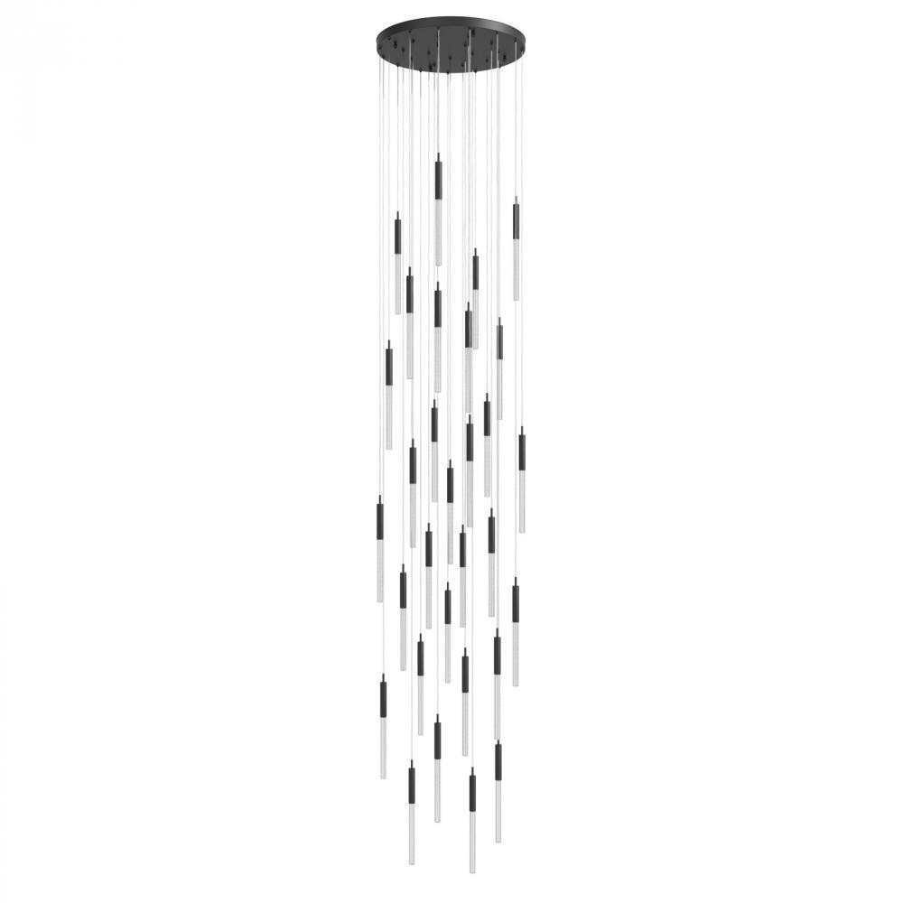 Boa Collection Black 31 Light Pendant Fixture