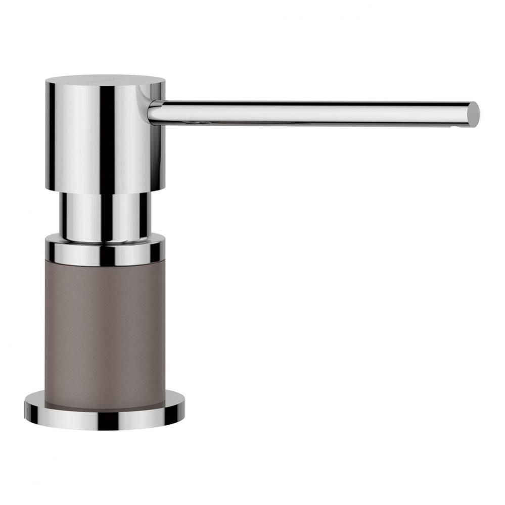 Lato Soap Dispenser Chrome/Volcano Gray