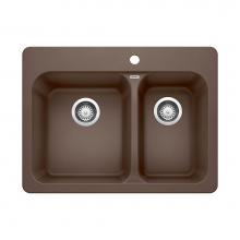 Blanco Canada 401127 - Vision SILGRANIT 27.5'' 70/30 Double Bowl Dual Mount Kitchen Sink - Cafe