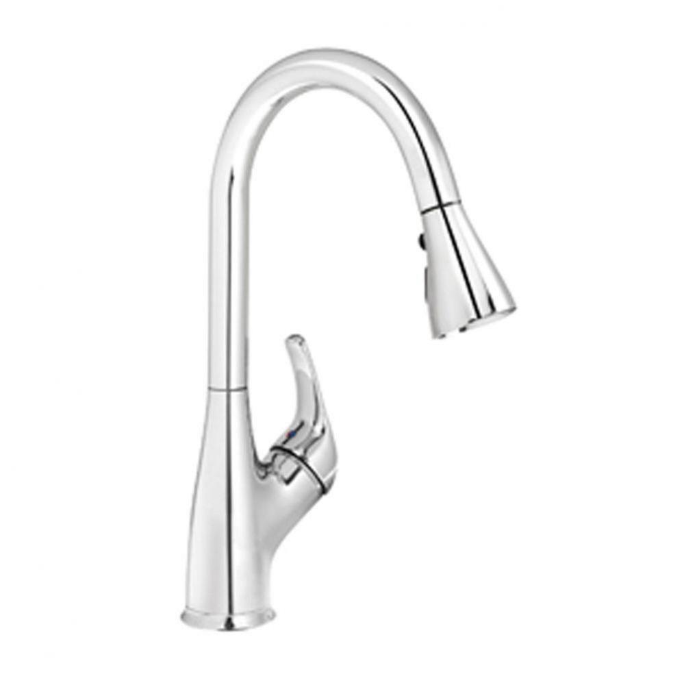 Gooseneck pull down spray faucet, Chrome