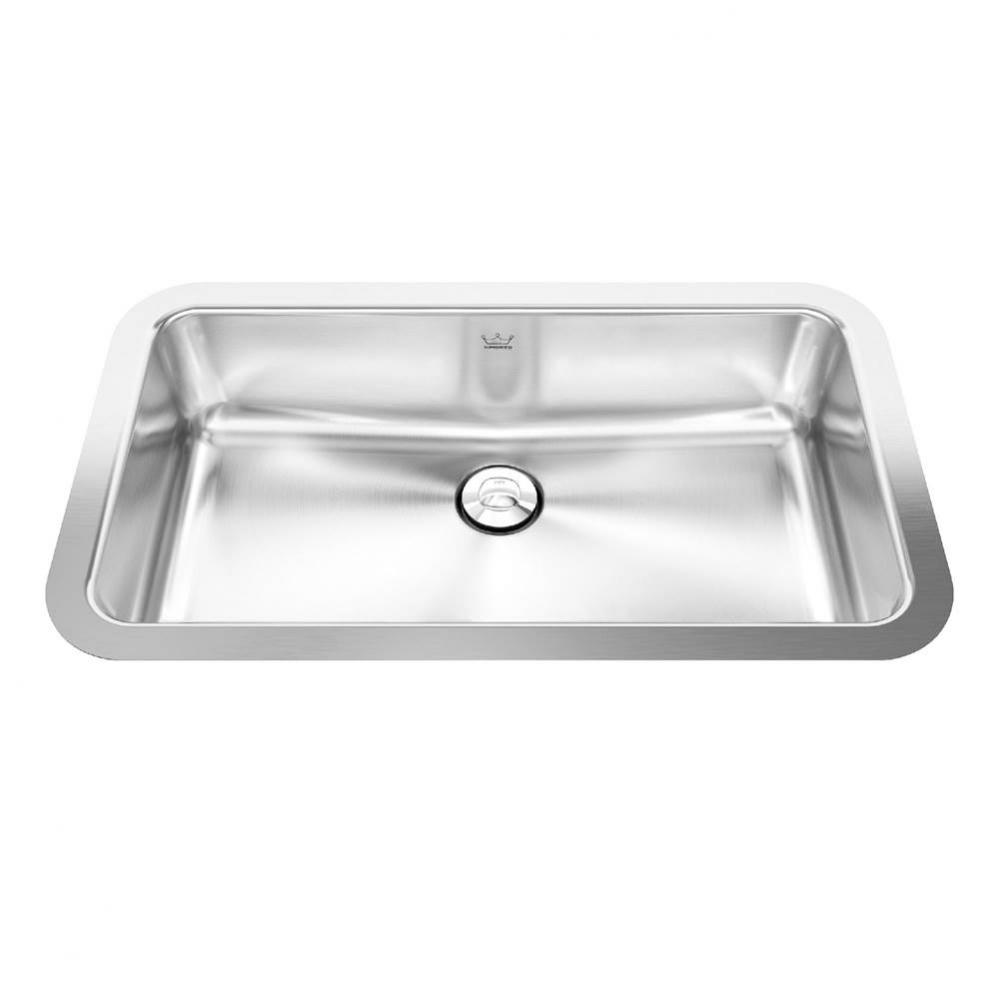 Stainless Steel 19-in LR x 11-in FB Undermount Single Bowl Bathroom Sink