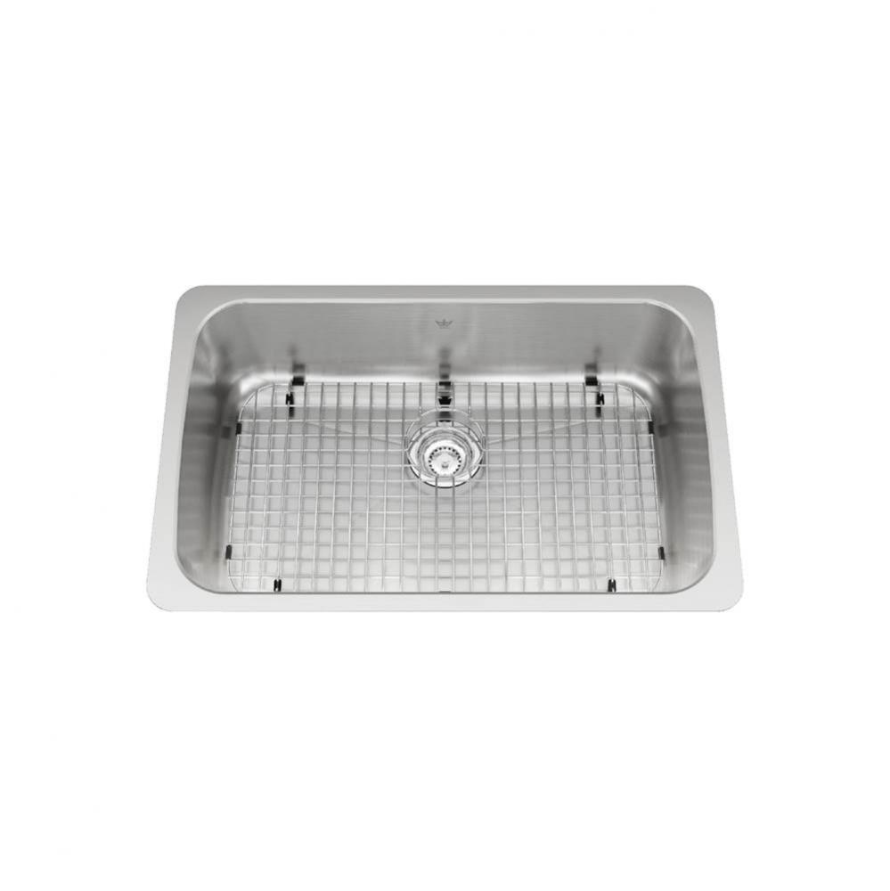 Kindred Collection 30.13-in LR x 19.13-in FB Undermount Single Bowl Stainless Steel Kitchen Sink