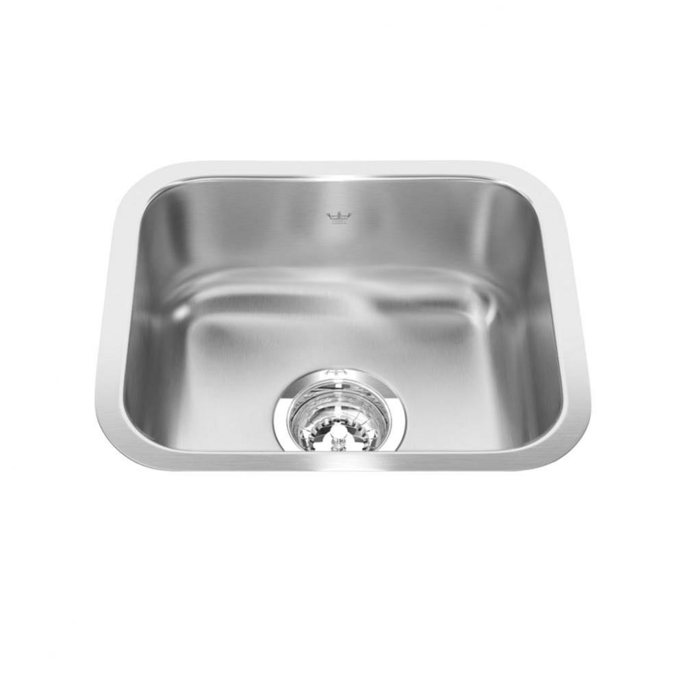 Steel Queen 14.75-in LR x 12.75-in FB Undermount Single Bowl Stainless Steel Hospitality Sink