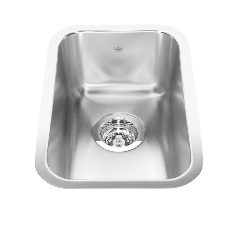 Steel Queen 11.75-in LR x 17.75-in FB Undermount Single Bowl Stainless Steel Hospitality Sink