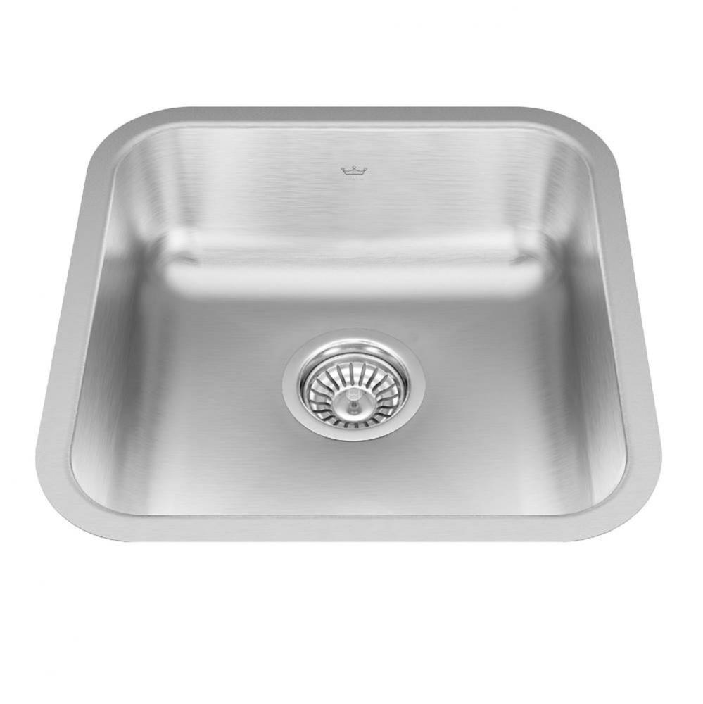 Steel Queen 15.75-in LR x 15.75-in FB Undermount Single Bowl Stainless Steel Hospitality Sink