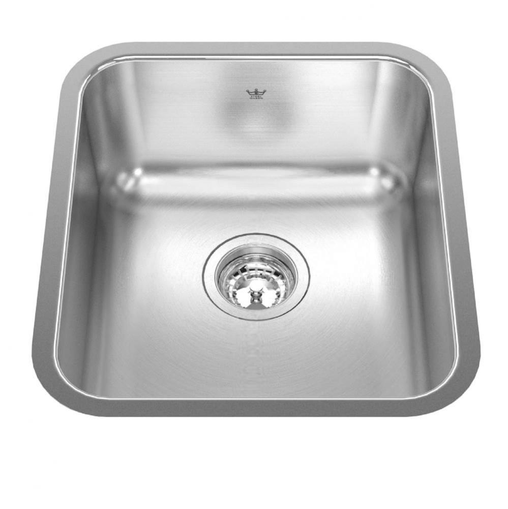 Steel Queen 15.75-in LR x 17.75-in FB Undermount Single Bowl Stainless Steel Hospitality Sink