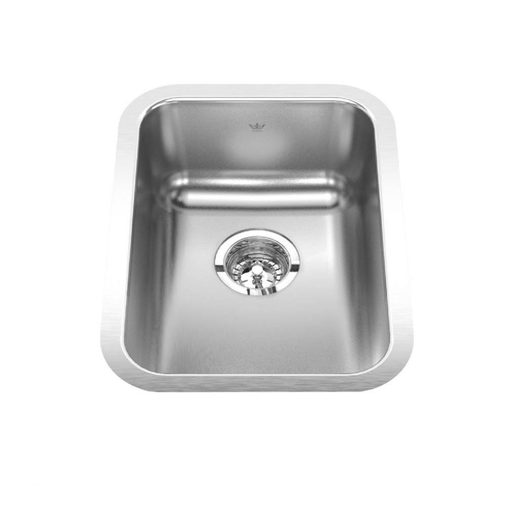 Steel Queen 13.75-in LR x 18.75-in FB Undermount Single Bowl Stainless Steel Hospitality Sink