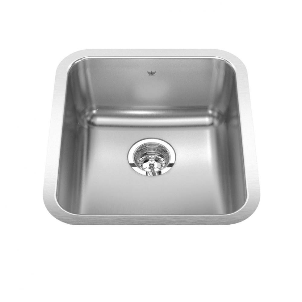 Steel Queen 16.75-in LR x 18.75-in FB Undermount Single Bowl Stainless Steel Kitchen Sink