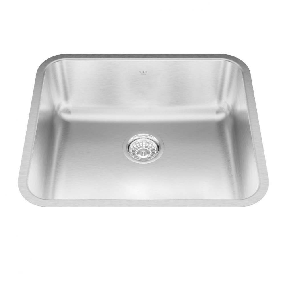 Steel Queen 21.75-in LR x 18.75-in FB Undermount Single Bowl Stainless Steel Kitchen Sink