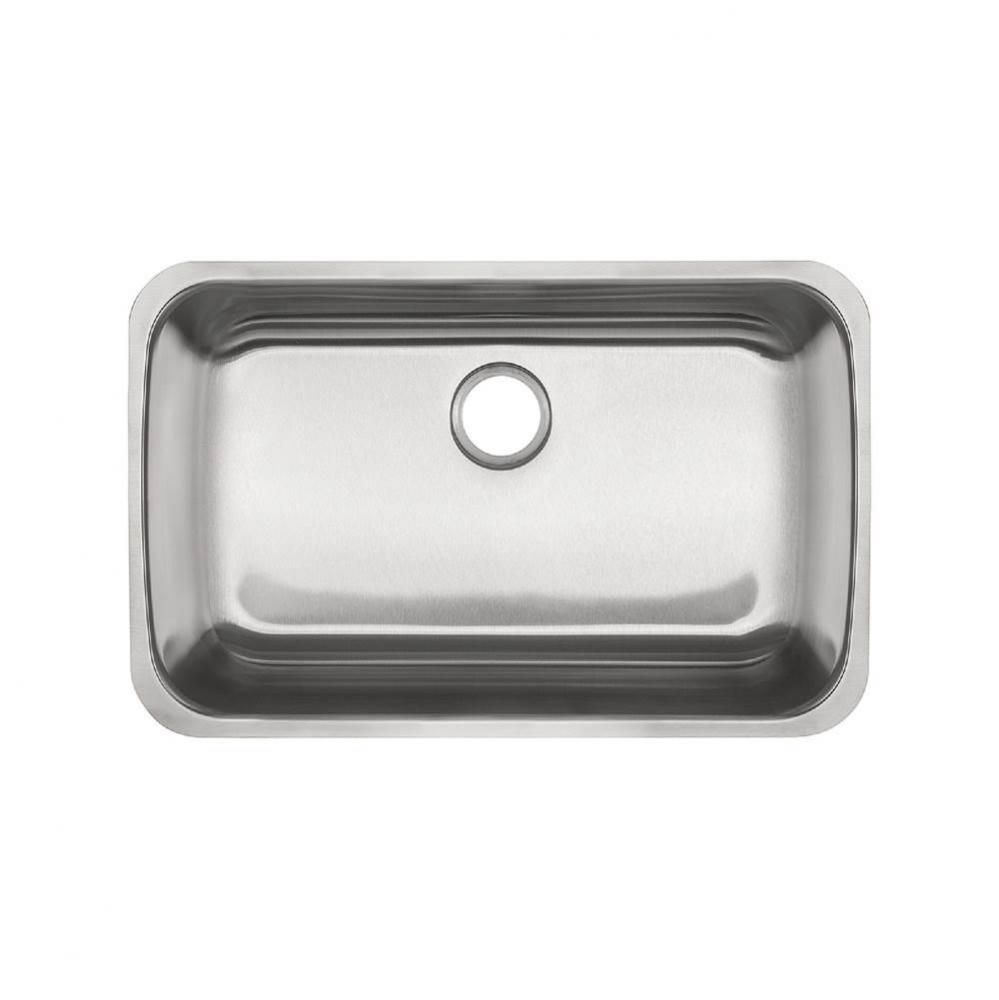 Reginox 29.75-in LR x 18.75-in FB Undermount Single Bowl Stainless Steel ADA Kitchen Sink