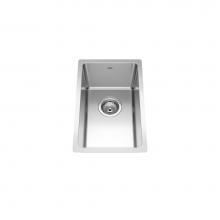 Kindred Canada BSU1812-8 - Brookmore 11.6-in LR x 18.2-in FB Undermount Single Bowl Stainless Steel Kitchen Sink