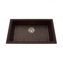 Kindred Canada KGS1U/8ES - Granite Series 31.56-in LR x 18.13-in FB Undermount Single Bowl Granite Kitchen Sink in Mocha