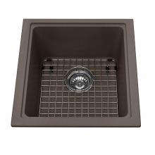 Kindred Canada KGS3U/8SM - Granite Series 16.75-in LR x 18.13-in FB Undermount Single Bowl Granite Kitchen Sink in Storm