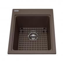 Kindred Canada KGSL2017/8SM - Granite Series 16.75-in LR x 20.5-in FB Drop In Single Bowl Granite Kitchen Sink in Storm