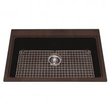 Kindred Canada KGSL2031/8ES - Granite Series 31.56-in LR x 20.5-in FB Drop In Single Bowl Granite Kitchen Sink in Mocha