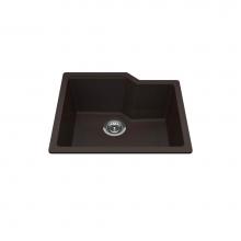 Kindred Canada MGS2022U-9ES - Granite Series 22.06-in LR x 19.69-in FB Undermount Single Bowl Granite Kitchen Sink in Mocha