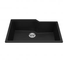 Kindred Canada MGS2031U-9MBK - Granite Series 30.69-in LR x 19.69-in FB Undermount Single Bowl Granite Kitchen Sink in Matte Blac