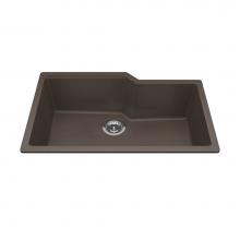 Kindred Canada MGS2031U-9SM - Granite Series 30.69-in LR x 19.69-in FB Undermount Single Bowl Granite Kitchen Sink in Storm