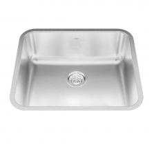 Kindred Canada QSUA1922/8 - Steel Queen 21.75-in LR x 18.75-in FB Undermount Single Bowl Stainless Steel Kitchen Sink