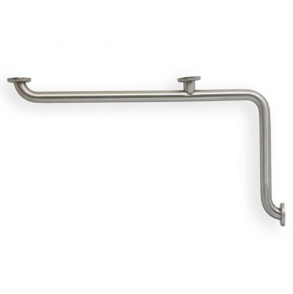 Grab Bar, 34''x18'' L, 1.5'', Smooth, Stainless Steel