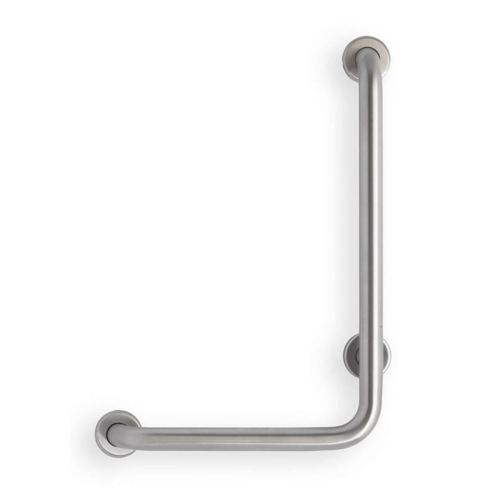 Grab Bar, 24''x192'' L, 1.5'', 90 deg Angle, Right Hand, Smooth, Sta