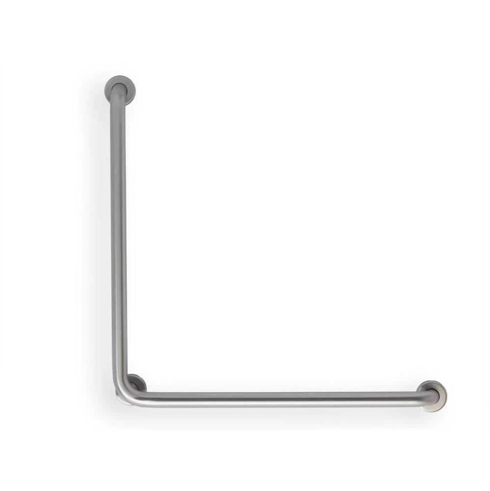 Grab Bar, 30''x30'' L, 1.5'', 90 deg Angle, Smooth, Stainless Steel