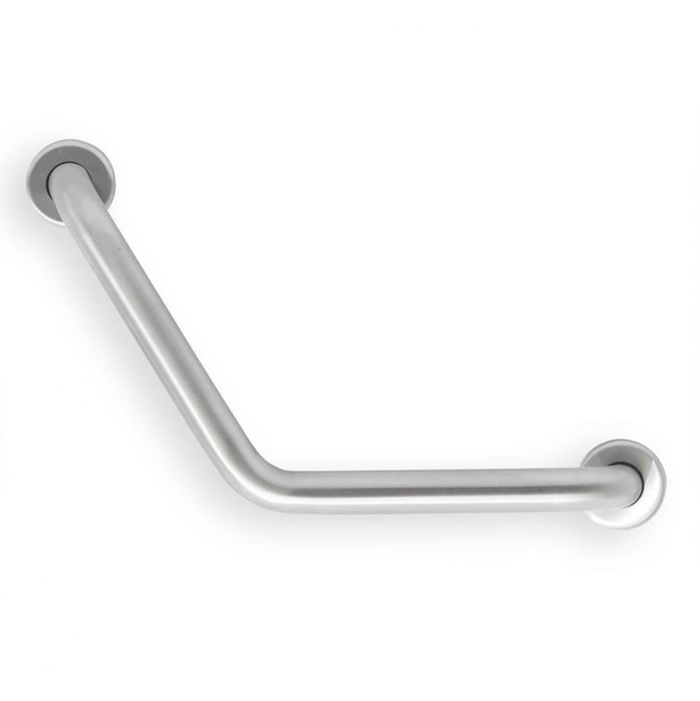 Grab Bar, 12''x12'' L, 1.5'', 120 deg Angle, Smooth, Stainless Steel