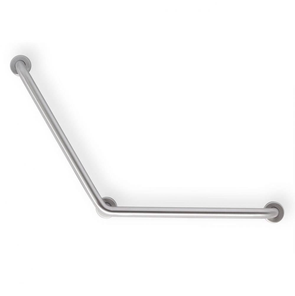 Grab Bar, 24''x24'' L, 1.5'', 120 deg Angle, Smooth, Stainless Steel