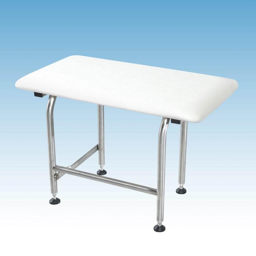 Padded Fold Down Seat with Legs, 32'', Rectangular