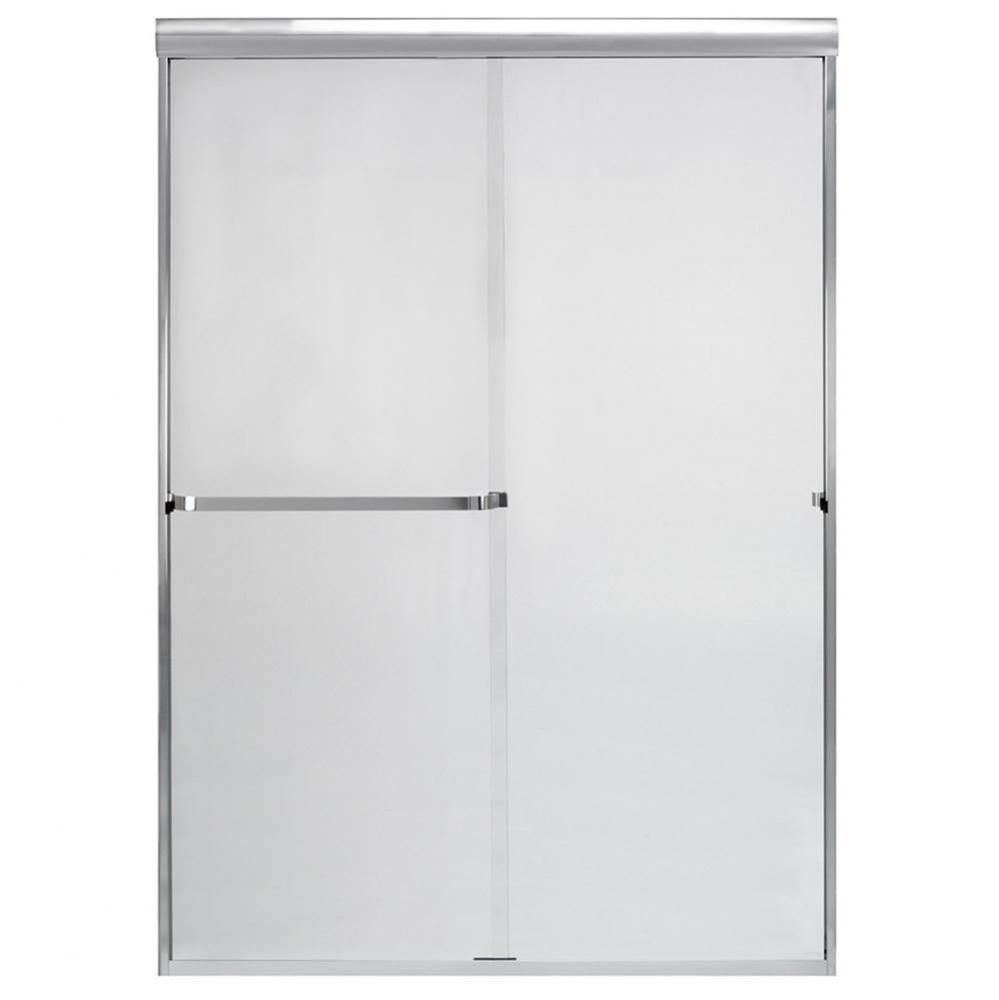 Frameless Bypass Door with Clear Glass, 60'', Chrome