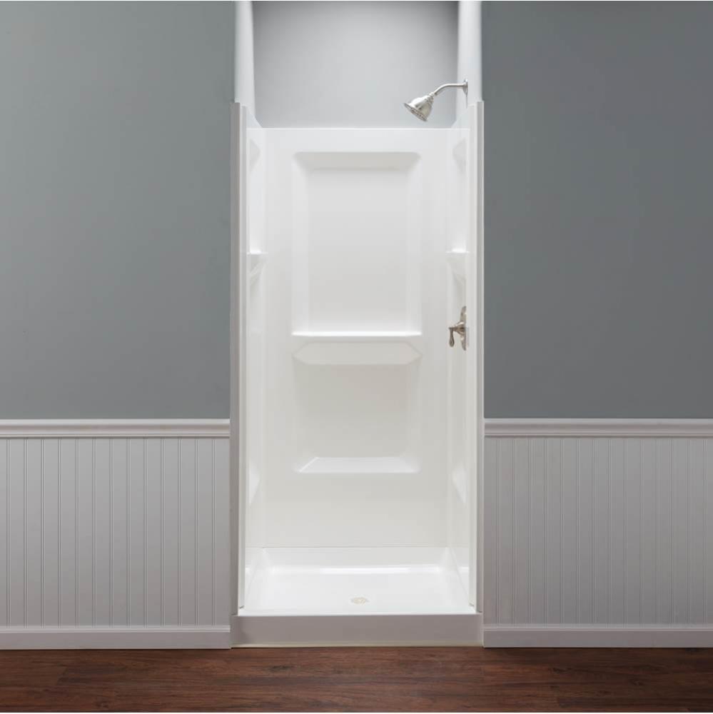 Durawall Shower Wall, 36''x36'', Fiberglass, White, Fits 3636M