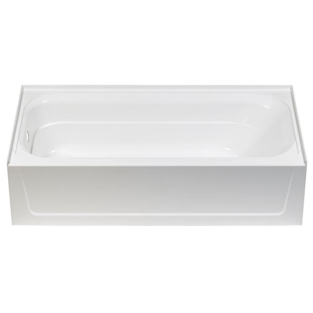 Topaz Bathtub, Fiberglass, White, Left Hand