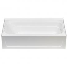 Mustee And Sons T6030R - Topaz Bathtub, Fiberglass, White, Right Hand