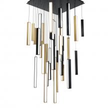 Modern Forms Canada PD-64841S-BK/AB-BK - Chaos Multilight Pendant Light