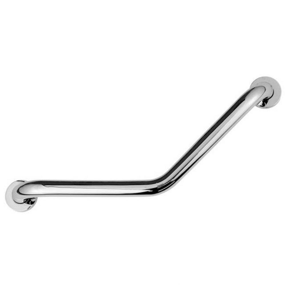 Grab Bar - Angle  18 1/8'' - Matte Black & Chrome