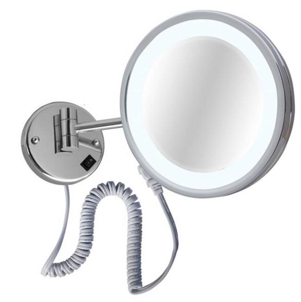 Magnification Mirror 5x LED Lit Plugin - Chrome