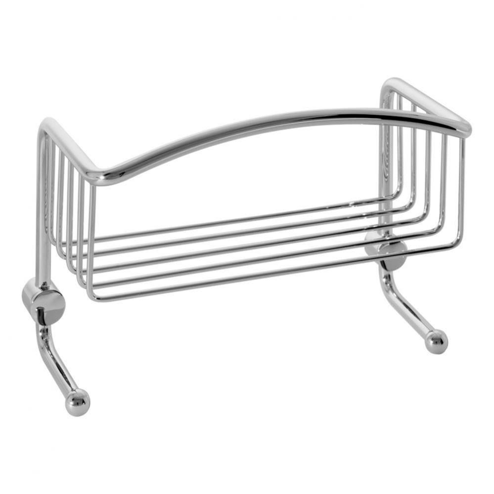 Single Wire Basket with double posts - Matte Black & Chrome