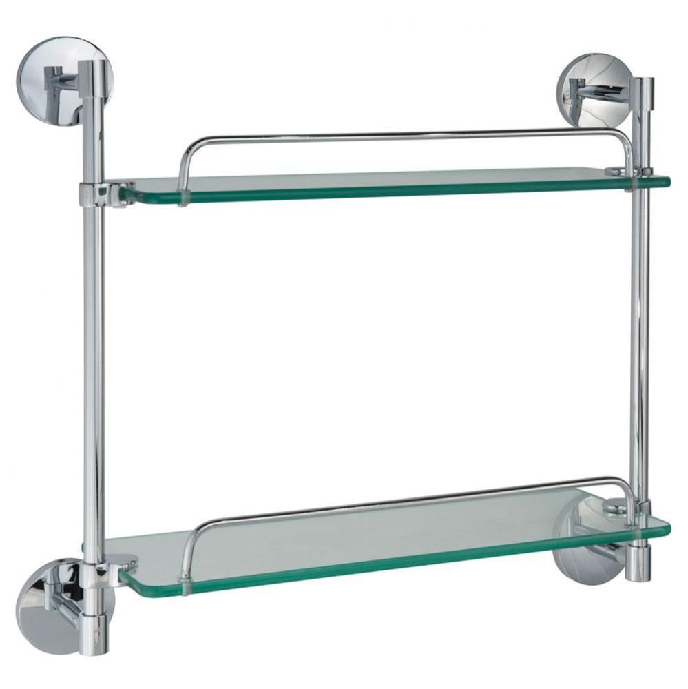 Double Glass Shelf - Chrome