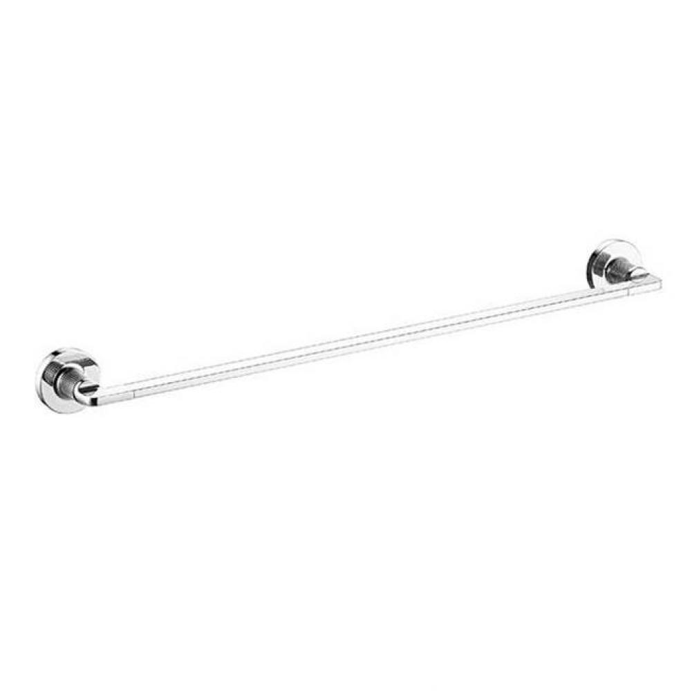 Draft Single Towel Bar - Chrome with Stone Grey