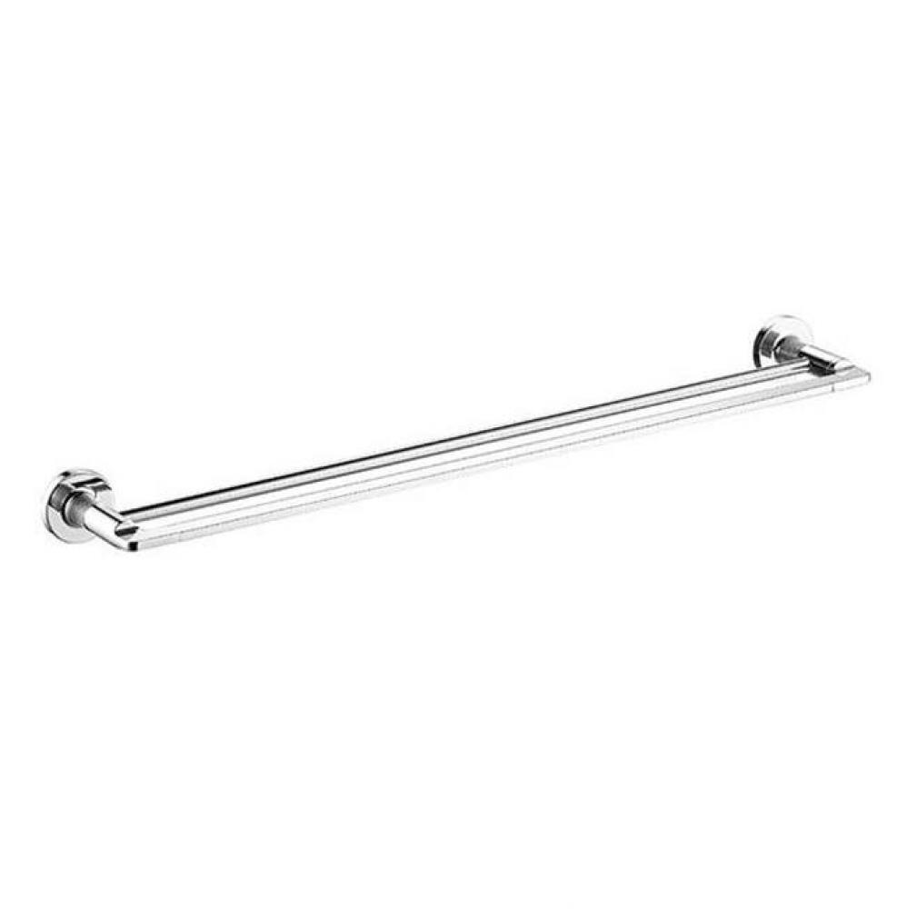 Draft Extended Double Towel Bar - Chrome with Stone Grey