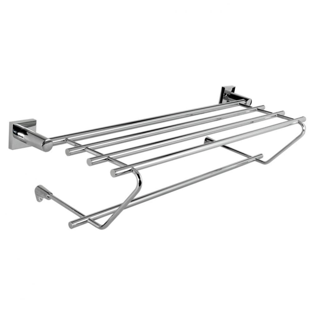 Hero Towel Shelf with Single Towel Bar - Chrome