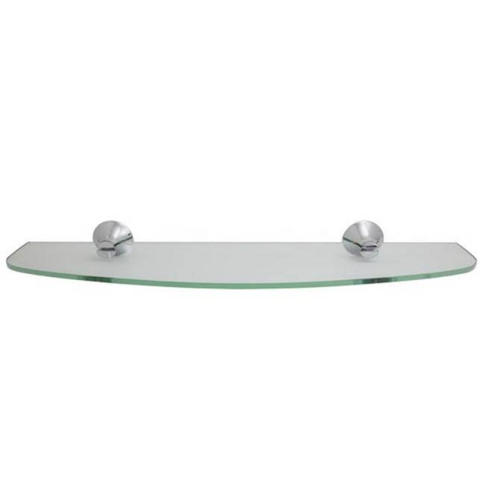 Indy Single Glass Shelf - Brushed