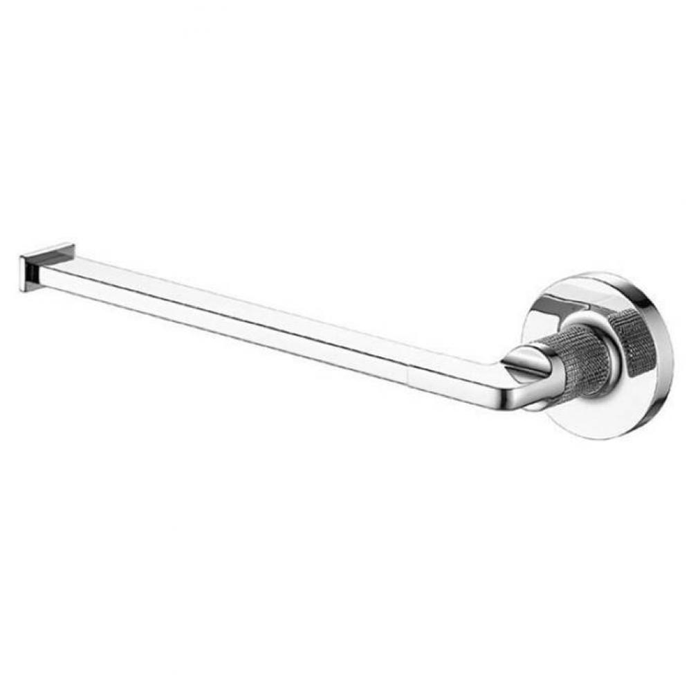 Draft Hand Towel Bar (left hand) - Chrome with Stone Grey