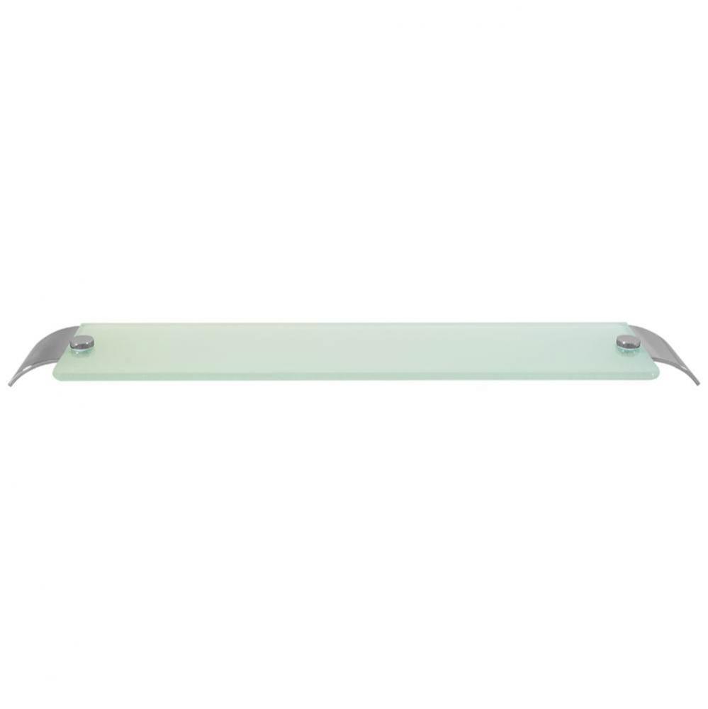 Radius Single Glass Shelf - Chrome