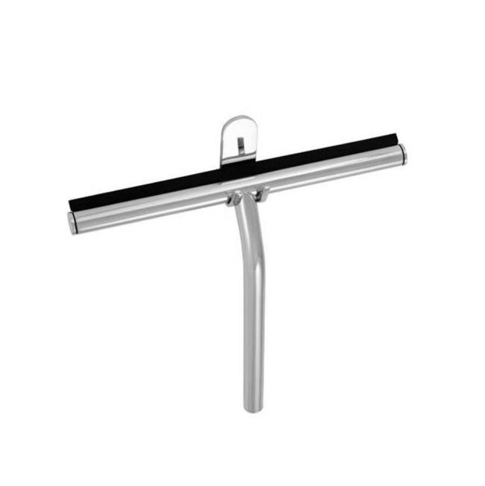 9-1/2'' Shower Squeegee - Matte Black  & Chrome